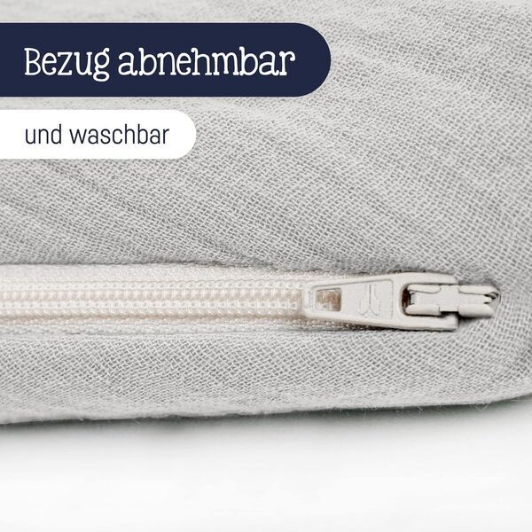 Julius Zöllner Musselin Stillkissen | grau 3