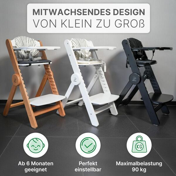 Zwergheld Premium Kinderhochstuhl | white 2