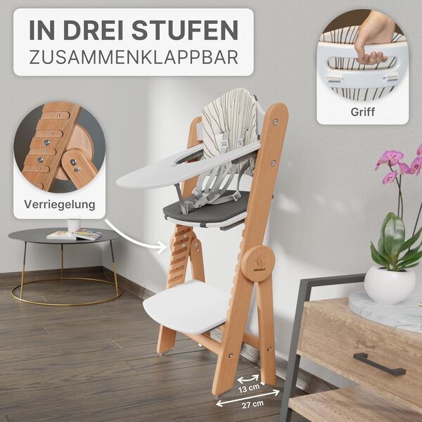 Zwergheld Premium Kinderhochstuhl | white 3