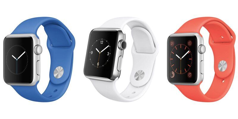 Apple Watch Sport 42 mm (2015) | Kotelo hopea | Urheiluranneke vaaleanpunainen