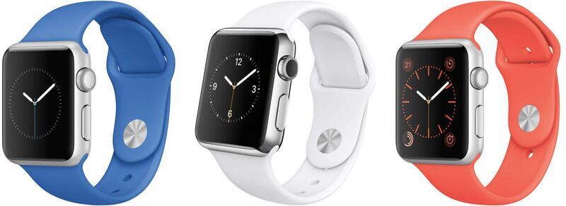 Apple Watch Sport 42 mm (2015) | Caso argento | Cinturino Sport bianco