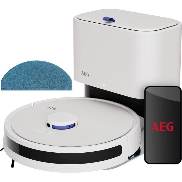 AEG AR71UW2SW 7000 Staubsaugerroboter mit Wischfunktion inkl. Absaugstation Shell White