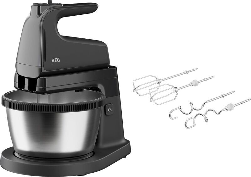 AEG ASM4B 5000 Mixer | 500W Motor | 5 Stufen | Turbo | spülmaschinenfest | Granite Grey 1