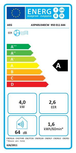 AEG Comfort 6000 BTU 14000 AXP40U340CW Luftkonditionering | vit 2