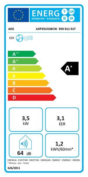AEG ChillFlex Pro BTU 12000 AXP35U538CW Ar condicionado | branco 4