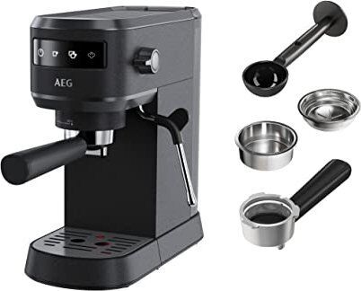 Premium: AEG EC6-1-6BST Gourmet 6 Espresso Siebträger Kaffeemaschine | Black Pearl