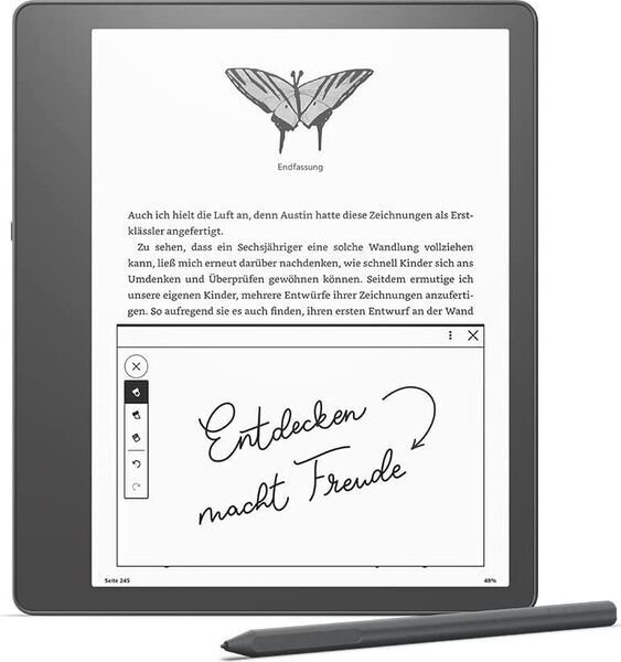 Amazon Kindle Scribe eReader Tablet Gen 1 (2022) | 64 GB | schwarz | Standard Stylus 1