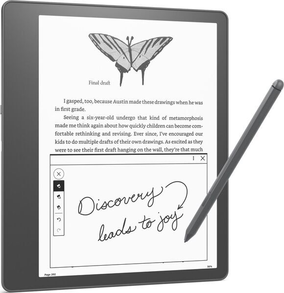 Amazon Kindle Scribe eReader Tablet Gen 1 (2022) | 64 GB | schwarz | Standard Stylus 2