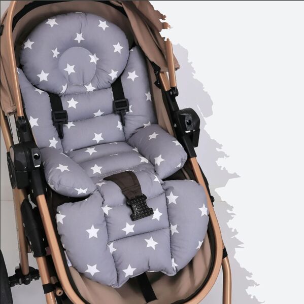 Andija Orthopädisches Kinderwagenkissen | grau 1