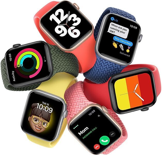 Apple Watch SE Aluminium 40 mm (2020) | WiFi | rymdgrå | GPS | Sportarmband schwarz S/M + M/L