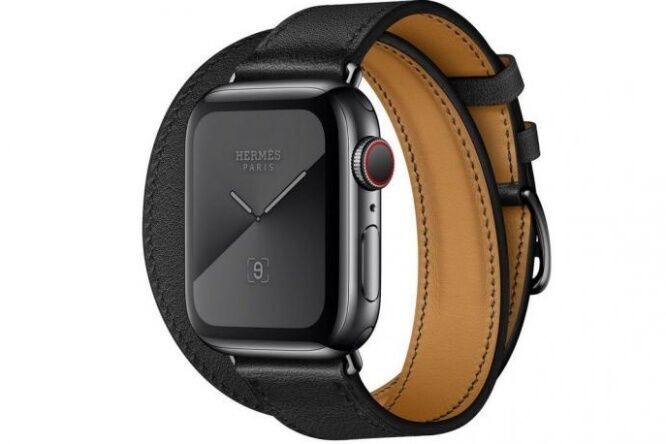 Apple Watch Series 5 Hermès (2019) | 40 mm | GPS + Cellular | silber | Armband weiß