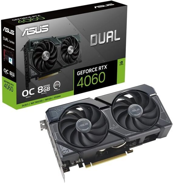 ASUS Dual GeForce RTX 4060 EVO OC, DUAL-RTX4060-O8G-EVO | 8 GB GDDR6 1