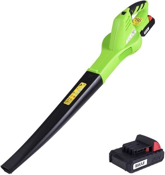 Bakaji Cordless 20 V Akumulatorowa dmuchawa do liści | zielony/czarny 1