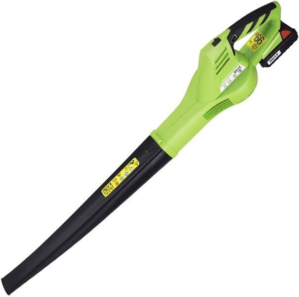 Bakaji Cordless 20 V Akumulatorowa dmuchawa do liści | zielony/czarny 2
