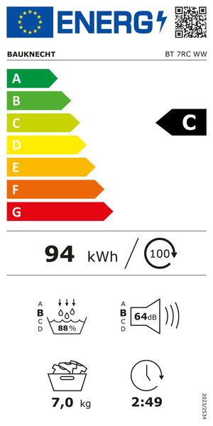 Bauknecht BT 7RC WW värmepumpstorktumlare 7 kg | vit, image 5 of 5