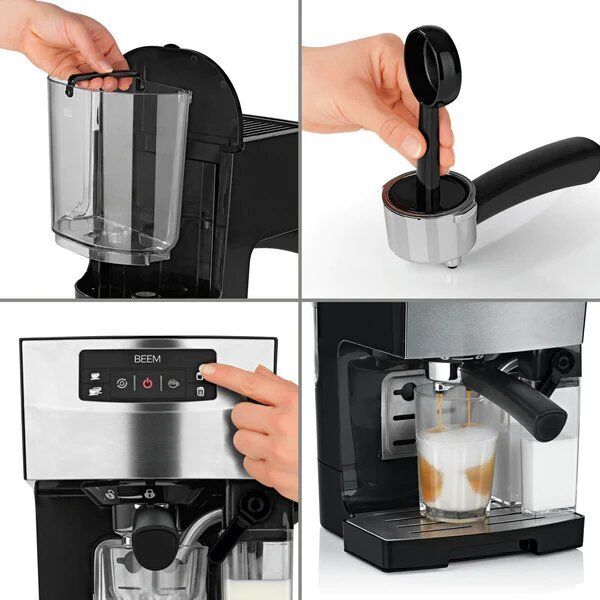 Beem Espresso-Classico II Espresso-Siebträgermaschine | schwarz/silber 2