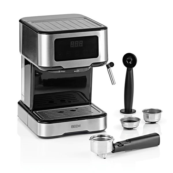 Machine à Expresso BEEM Perfect - 20 Bars - Pour Café En Grains, Dosettes Et Capsules - Avec Mousseur à Lait - 5