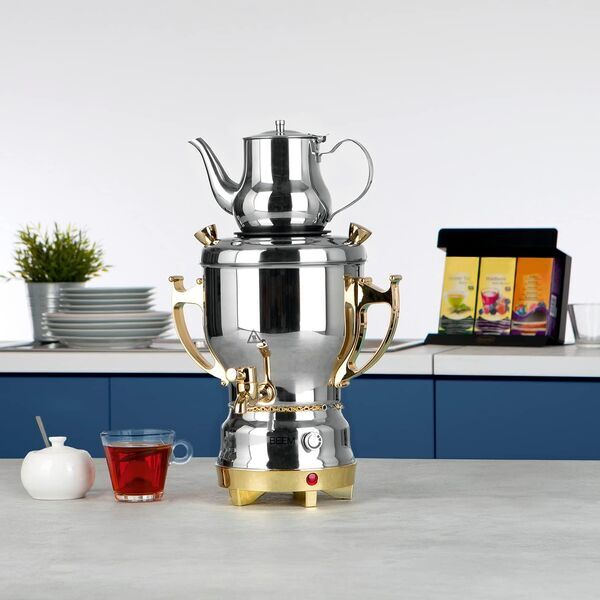 Beem Tea-Classic Samovar 3l | silver/gold 3