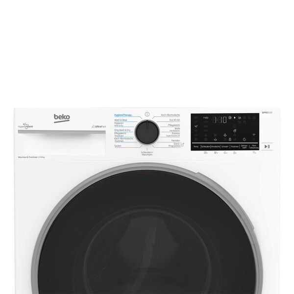 Beko B3DFT512447W Washer-dryer 12 kg/8 kg | white/black, image 4 of 5