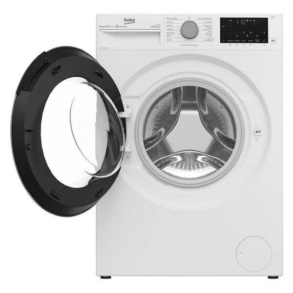 Beko B3WFU58415W1 Frontlader Waschmaschine 8 kg | weiß/schwarz, image 2 of 5