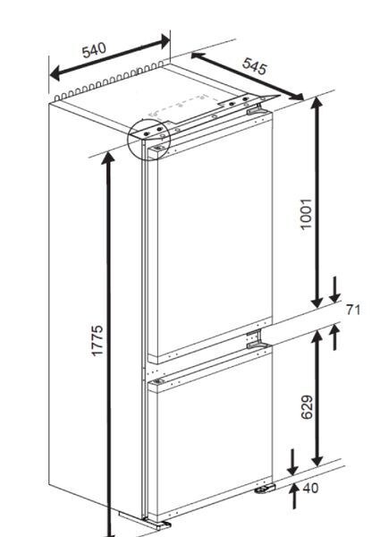 Beko BCSA285K4SN Einbau-Kühl-/Gefrierkombination | weiß 4