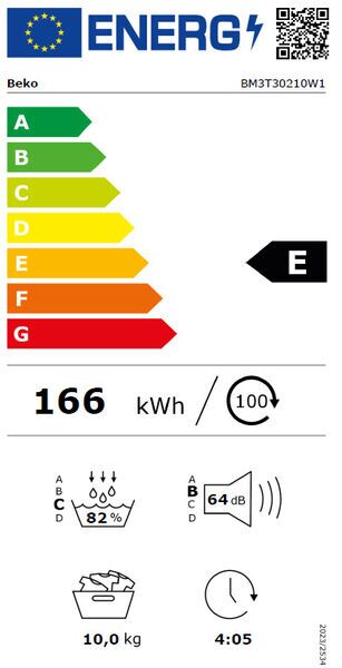 Beko BM3T30210W1 Tork med värmepump 10 kg | vit/grå, image 5 of 5