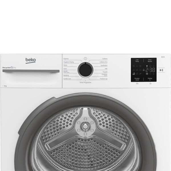 Beko BM3T30210W1 Tork med värmepump 10 kg | vit/grå, image 4 of 5