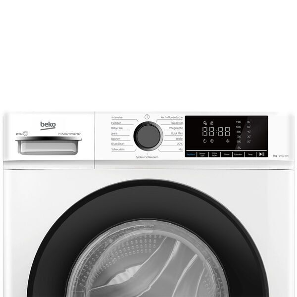 Beko BM3WFOE841PSA Front-loading washing machine 8 kg | white/black, image 2 of 4