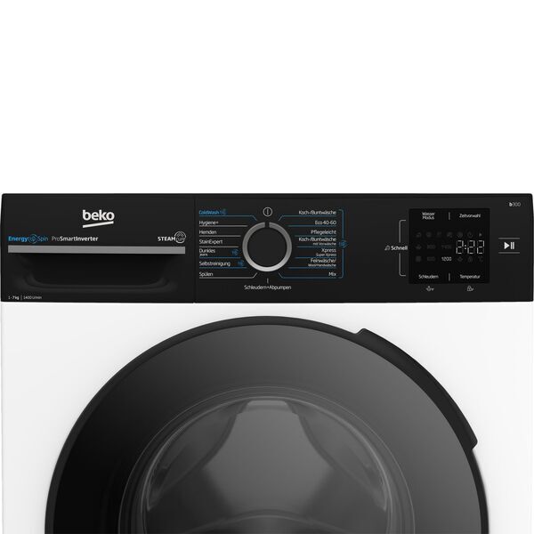 Beko BM3WFU3741R Front-loading washing machine 7 kg | white/black 4