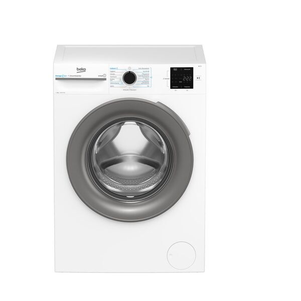 Beko BM3WFU4841W1 Front-loading washing machine 8 kg | white/grey, image 1 of 5
