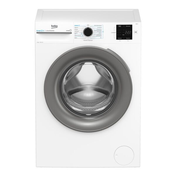 Beko BM3WFU4841W1 Front-loading washing machine 8 kg | white/grey, image 2 of 5