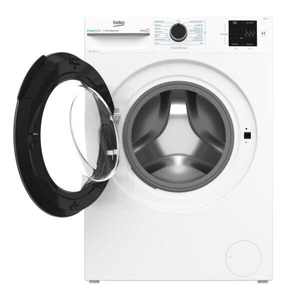 Beko BM3WFU4841W1 Front-loading washing machine 8 kg | white/grey, image 3 of 5