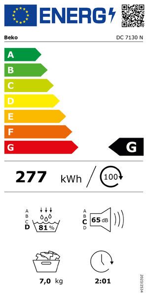 Beko DC 7130 N Kondenstrockner 7 kg | white 5