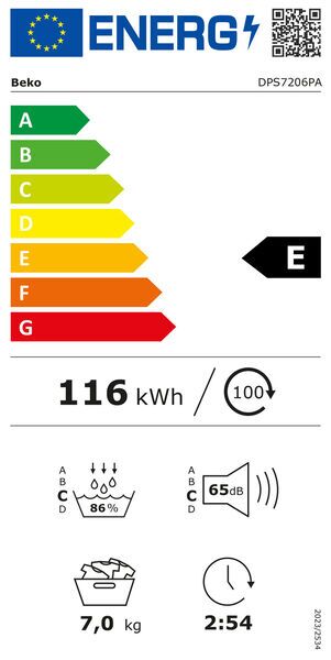 Beko DPS7206PA Wärmepumpentrockner 7 kg | weiß, image 5 of 5