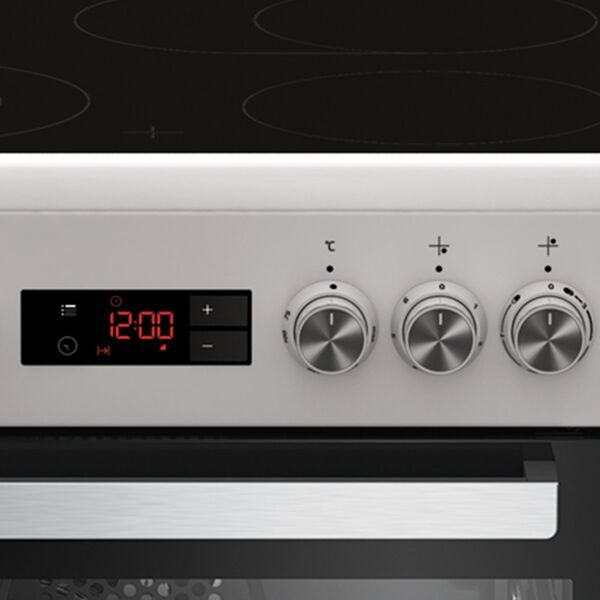 Beko FSM67320GXS Elektroherd mit Glaskeramik-Kochfeld | silber/schwarz, image 3 of 5