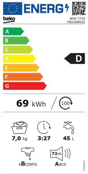 Beko WUV 7710 Frontlader Waschmaschine | weiß 2