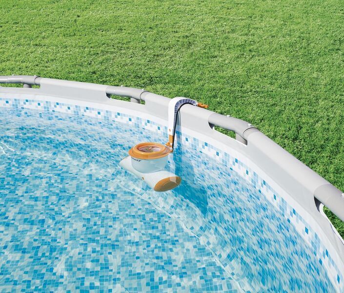 Bestway Skimatic 2-in-1 Schiumatoio sospeso/comb. pompa filtro (58462) | grigio/arancio 5