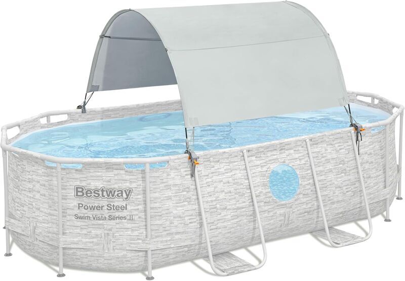 Bestway Tetto parasole per eckige e ovale Pools (58746) | grigio 1