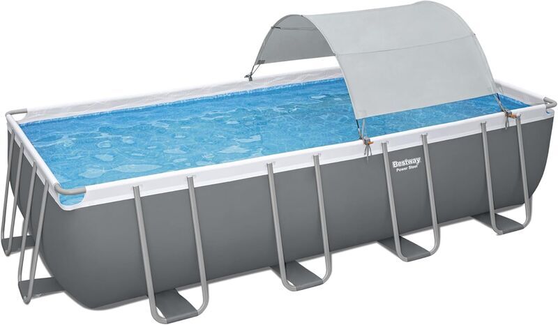 Bestway Tetto parasole per eckige e ovale Pools (58746) | grigio 2