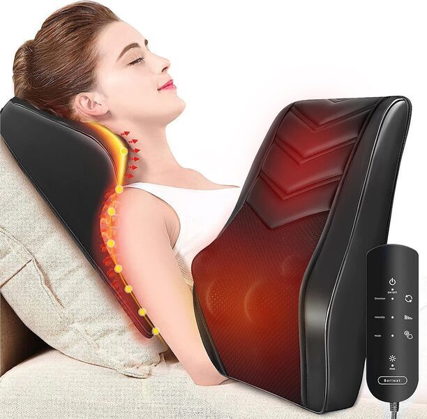 Boriwat R7 verwarmd Shiatsu-massagekussen voor rug en nek | zwart, image 1 of 1