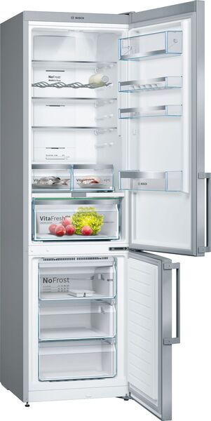 Bosch Serie 6 Refrigerator/freezer combination | silver, image 2 of 5