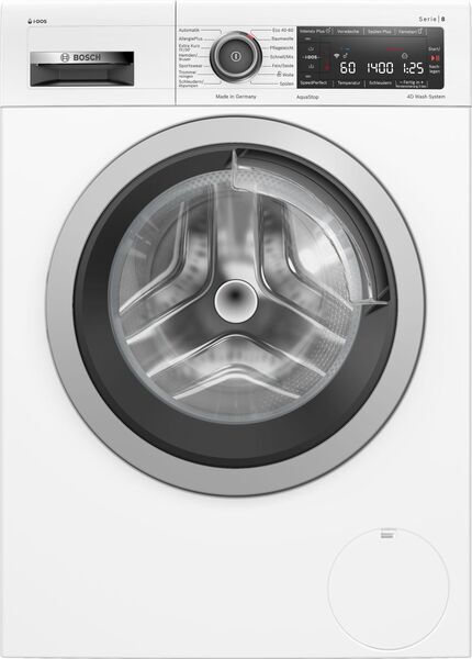 Bosch Serie 8 Front-loading washing machine 9 kg | white, image 1 of 4