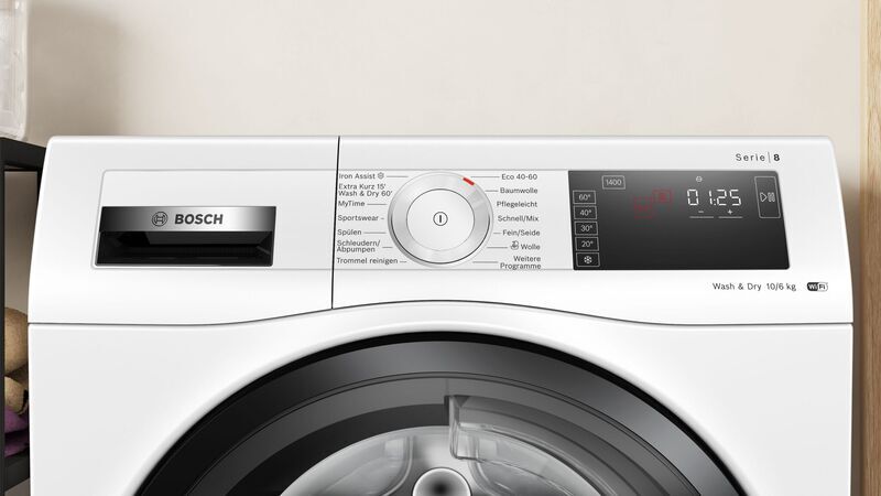 Bosch Serie 8 Waschtrockner 10 kg/6 kg | weiß, image 2 of 5