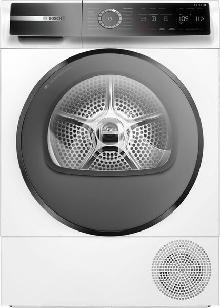 Bosch Serie 8 Wärmepumpentrockner 9 kg | weiß/schwarz, image 1 of 5