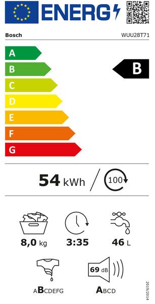 Bosch WUU28T71 Front-loading washing machine 8 kg | white, image 5 of 5