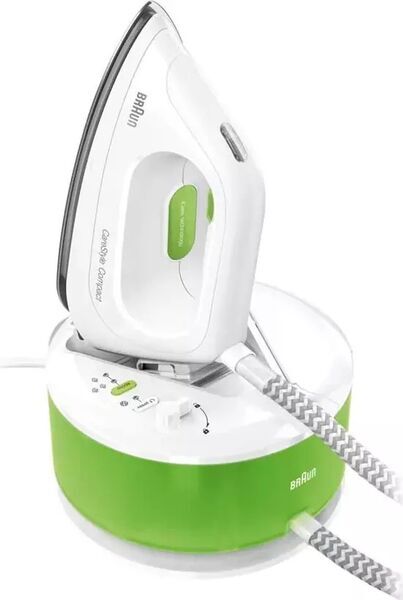 Braun IS 2055 GR CareStyle Compact Strygejernsstation med damp | hvid/grøn 1