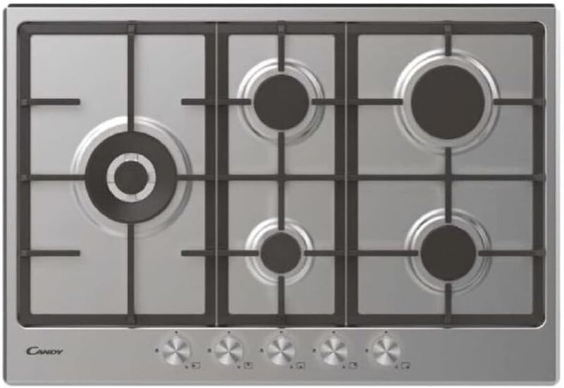 Candy CHG7WLWPX gas hob | silver 1