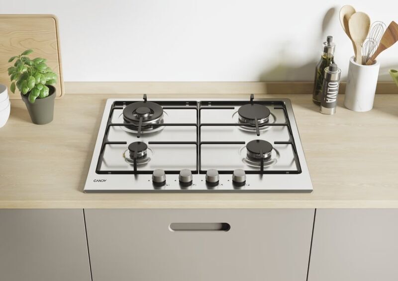 Candy CHW6BR4WX gas hob | silver 2