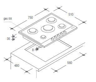Candy CMPG75 Gas Hot Plate | silver 2
