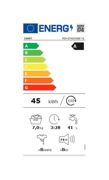 Candy RapidÓ RO41274DWMSE/1-S Front-loading washing machine 7 kg | white 5